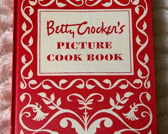Vintage 1950 Erstausgabe Siebter Druck Betty Crockers Bilderkochbuch Hardcover Kochbuch