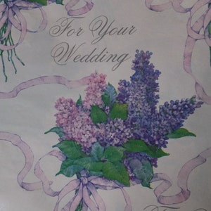 Vintage For Your Wedding Bouquets of Purple Pink Lilac Lilacs Gift Wrap Wrapping Paper