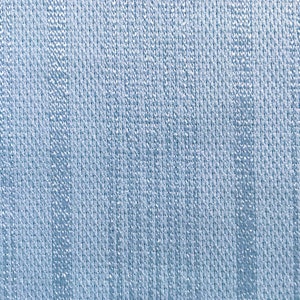 Tissu en polyester à rayures bleu clair scintillant vintage