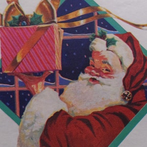 1 Sheet Vintage Santa Claus Christmas Gift Wrapping Paper