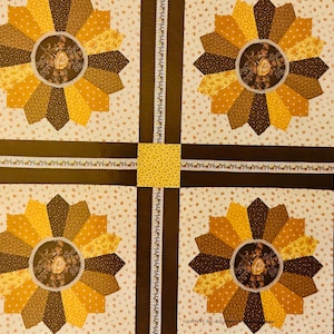 Papel de regalo para toda ocasión, con apliques de colcha, estilo vintage de los años 90 y diseño floral de calicó, para jardín de la abuela
