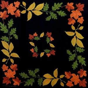 Vintage Fall Autumn Maple Oak Aspen Birch Leaves Pillow Panels 100% Cotton Fabric