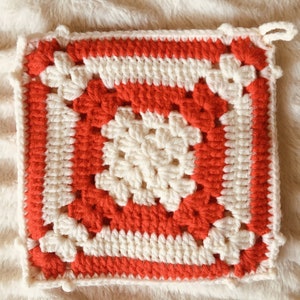 Vintage Handmade Hand Crochet Crocheted Red White Floral Lace Potholder Pot Holder