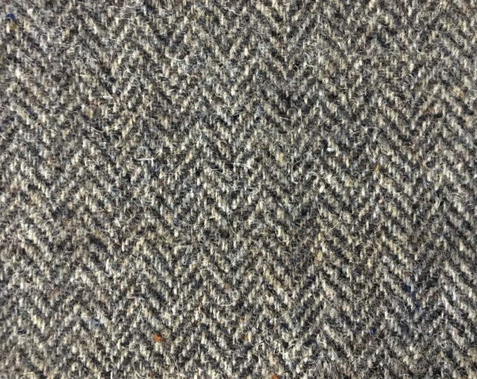 Vintage Black Gray Fishbone Herringbone Harris Tweed Wool | Etsy