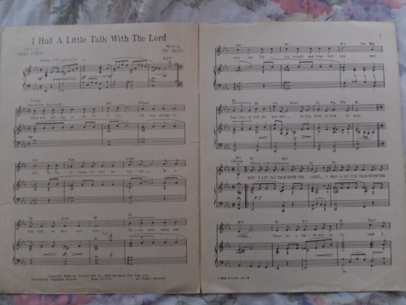 1944 I Had A Little Walk With the Lord Mann Curtis Vic Mizzy - Etsy