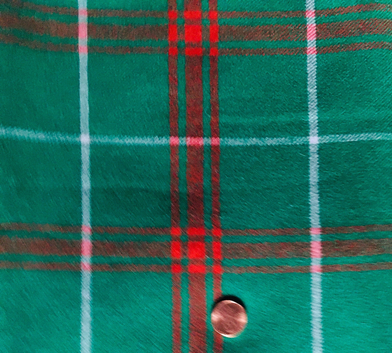 Vintage Red Green White Tartan Plaid Wool Cotton Blend Fabric Etsy