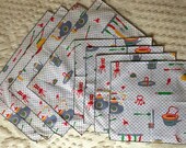 Vintage Old Fashion Kitchen Tea Kettle Oven Butter Churn Rolling Pin Farm Sink Coffee Grinder Cloth Cotton Dinner Lunch Napkins Placemats