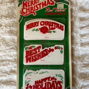 Set van 12 vintage rood fluweel prettige kerstdagen groeten beste wensen fijne feestdagen stroomden cadeaukaartjes ongebruikt Nieuw per verpakking