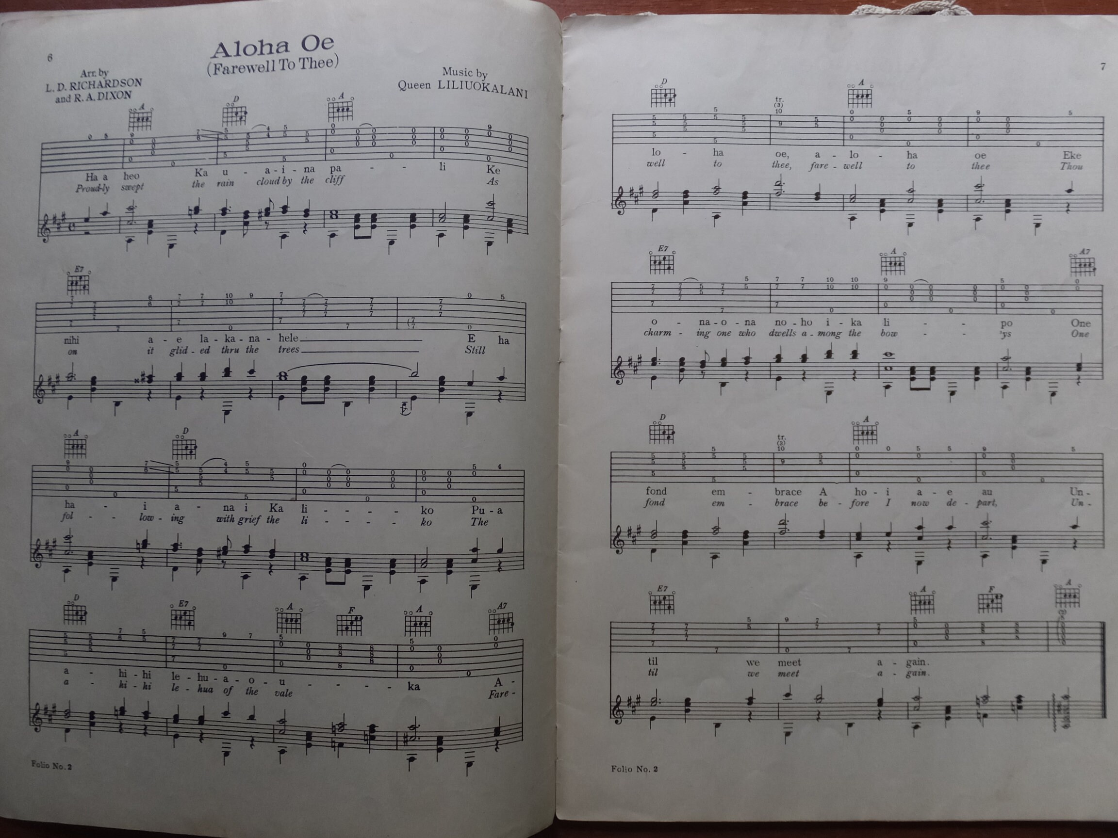 1936 Bronson's Song Folio Hawaiian Spanish Guitar Aloha Oe Etsy