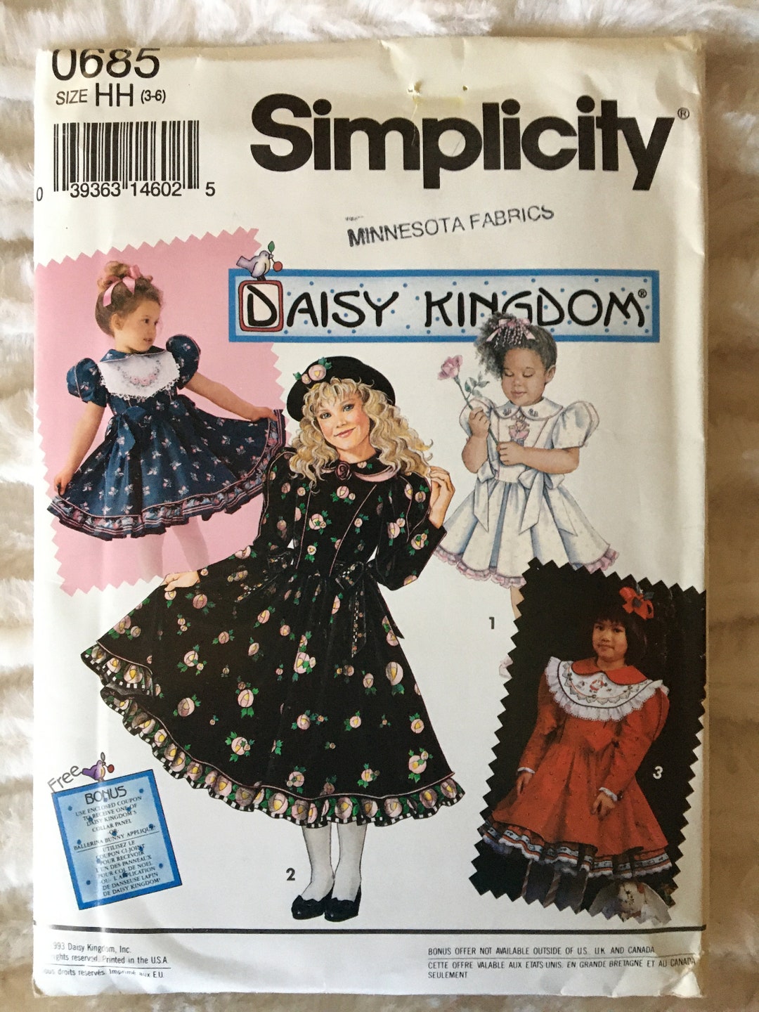 Vintage 1993 Daisy Kingdom Dress Simplicity Pattern 0685 Etsy