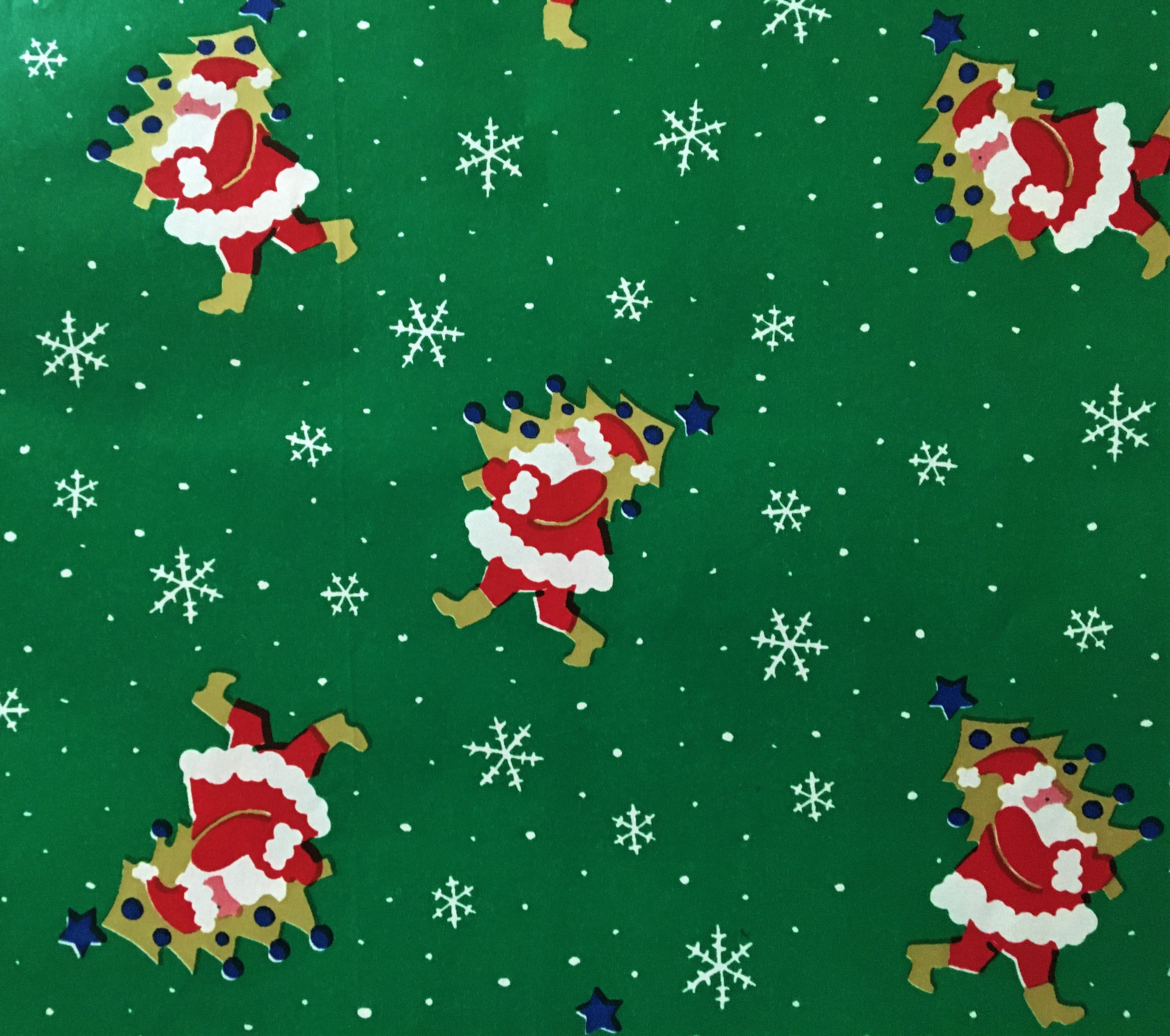 Santa Wrapping Paper  Vintage Christmas Gift Wrap - Waterleaf Paper -  Waterleaf Paper Company