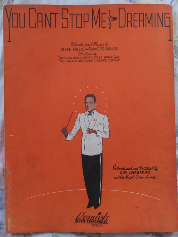 1937 Song Book Sheet Music You Can T Stop Me From Etsy