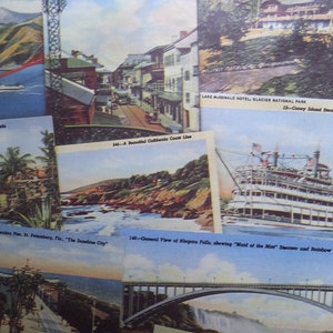 Vintage Postal Tarjetas Postales Florida California Arizona Colorado Louisiana Regalo Envoltura Papel