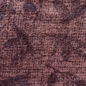 Tissu en flanelle de coton marron chocolat au lait et floral vintage