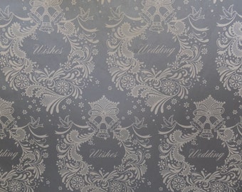 Les noces d'argent Vintage voeux Couronne nuptiale cadeaux papier d'emballage
