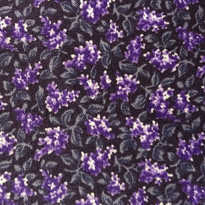 Vintage Cranston Purple Hydrangeas Flower Floral Garden Cotton Fabric