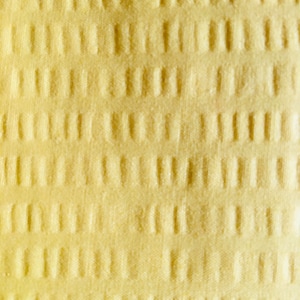 Vintage Yellow Stripe Cotton Seersucker Fabric