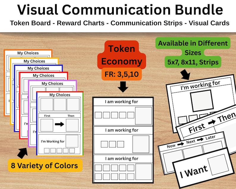 First Then Board Visual Communication Toolkit W/ Cards: Token Reward ...