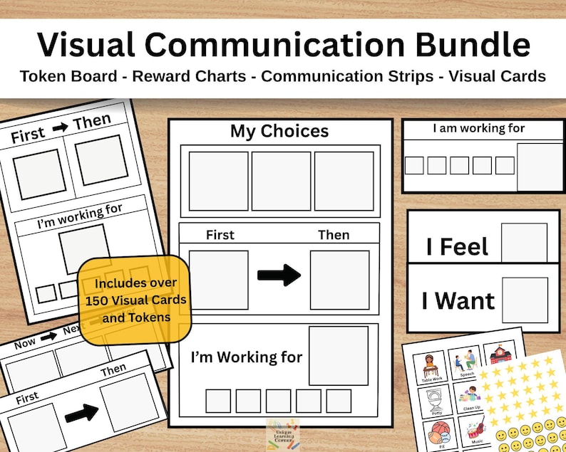 First Then Board Visual Communication Toolkit W/ Cards: Token Reward ...