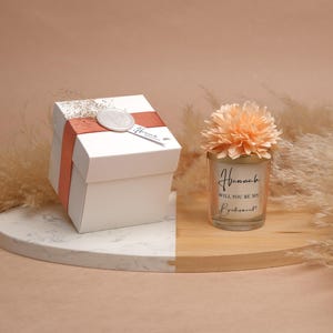 Bridesmaid Gifts, Personalized Bridesmaid Candles, Bridesmaid Proposal Box Idea, Bridesmaid Ask Candle, Custom Name Bridesmaid Wedding Gifts