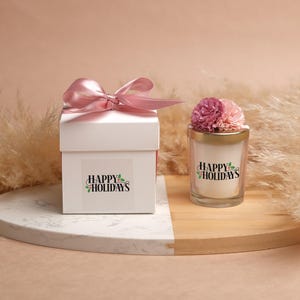 Personalized Christmas Gift Candle, Custom Christmas Candle Gifts, Noel Christmas Happy Holiday Favors, Xmas New Year Candle Gifts