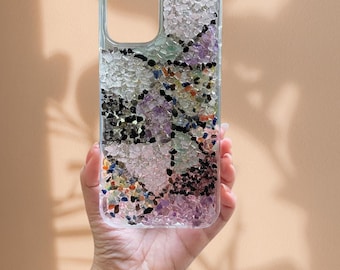 Funda para teléfono de cristal de cuarzo natural: la esencia de la belleza de una piedra preciosa 100 % auténtica