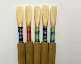 Set of 5. Free blowing and made reed appreciate for beginners, intermediate, and advanced students.