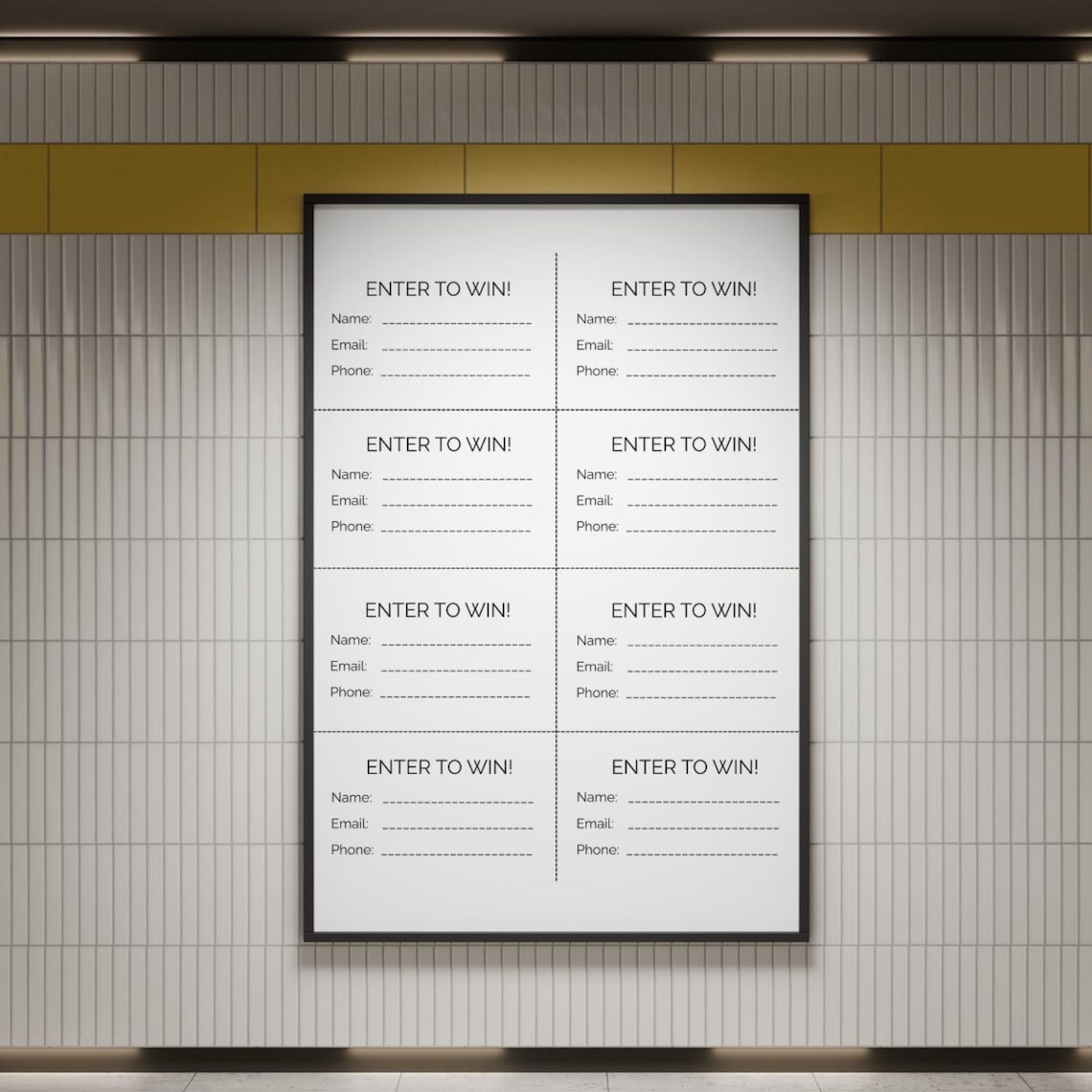 Printable Raffle Ticket Template: DIY Fundraiser Entry Slip (PDF ...
