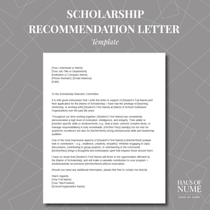 Plantilla de carta de recomendación para becas editable en Word y Google Docs. Referencia académica para profesores, mentores y consejeros.