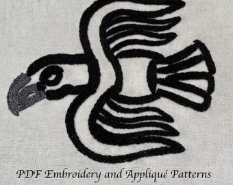 Wzory w formacie PDF na sztandar wikingów do haftu ręcznego i aplikacji z instrukcjami