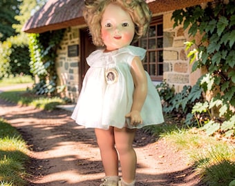 Vintage Ideal Shirley Temple Composizione originale completa 18 pollici