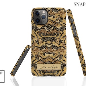 iPhone 16 Case Cover, Python Initial iPhone 16 15 14 13 12 11 X XR XS SE Pro Plus Pro Max Case Cover, Snake Skin Monogram iPhone Case