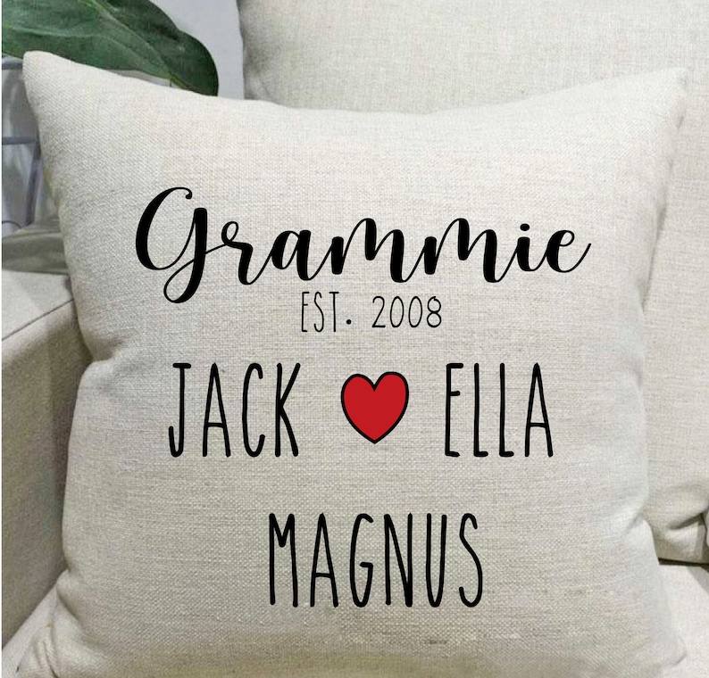 Personalized Name Throw Pillow Cover Grammie Pillow Cover Etsy