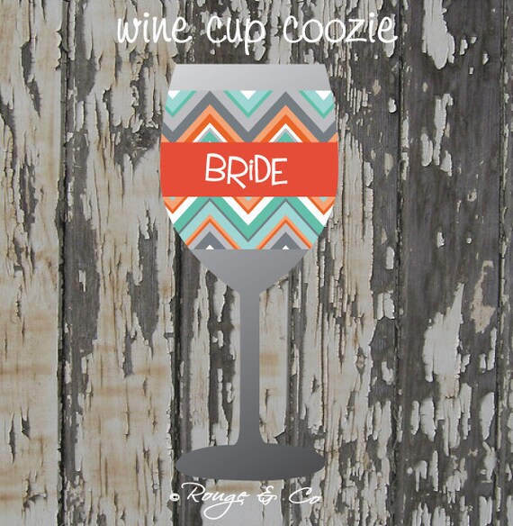 teal multi monogrammed wine