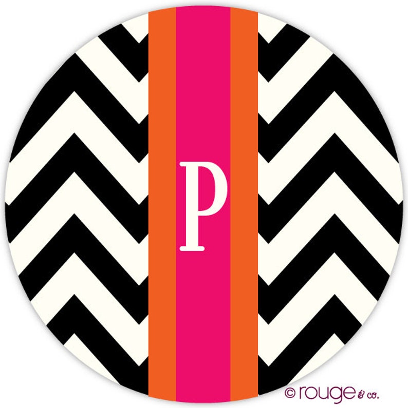 Personalized Mouse Pad, Custom Name Mouse Pad, Preppy Chevron Mouse Pad, Gift for Mom, Gift for Teacher, Graduation Gift for Her, Dorm Decor image 2