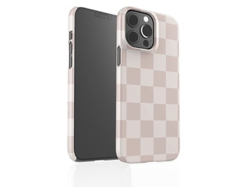 iPhone 15 Case | Sand Check iPhone 15 14 13 12 11 X XR XS SE Pro Plus Pro Max Mini Case | Personalized iPhone Case | Initial iPhone Case