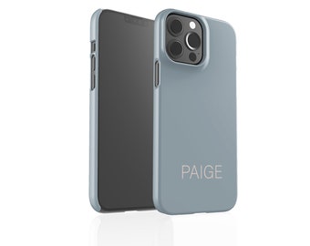 iPhone 15 Case | Lt Blue Solid iPhone 15 14 13 12 11 X XR XS SE Pro Plus Pro Max Mini Case | Personalized iPhone Case | Initial iPhone Case