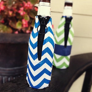 ORCHID OGEE personalized monogram zipper bottle beverage insulator: tailgate, birthday, graduation, bachelorette, girls' trip, wedding image 5