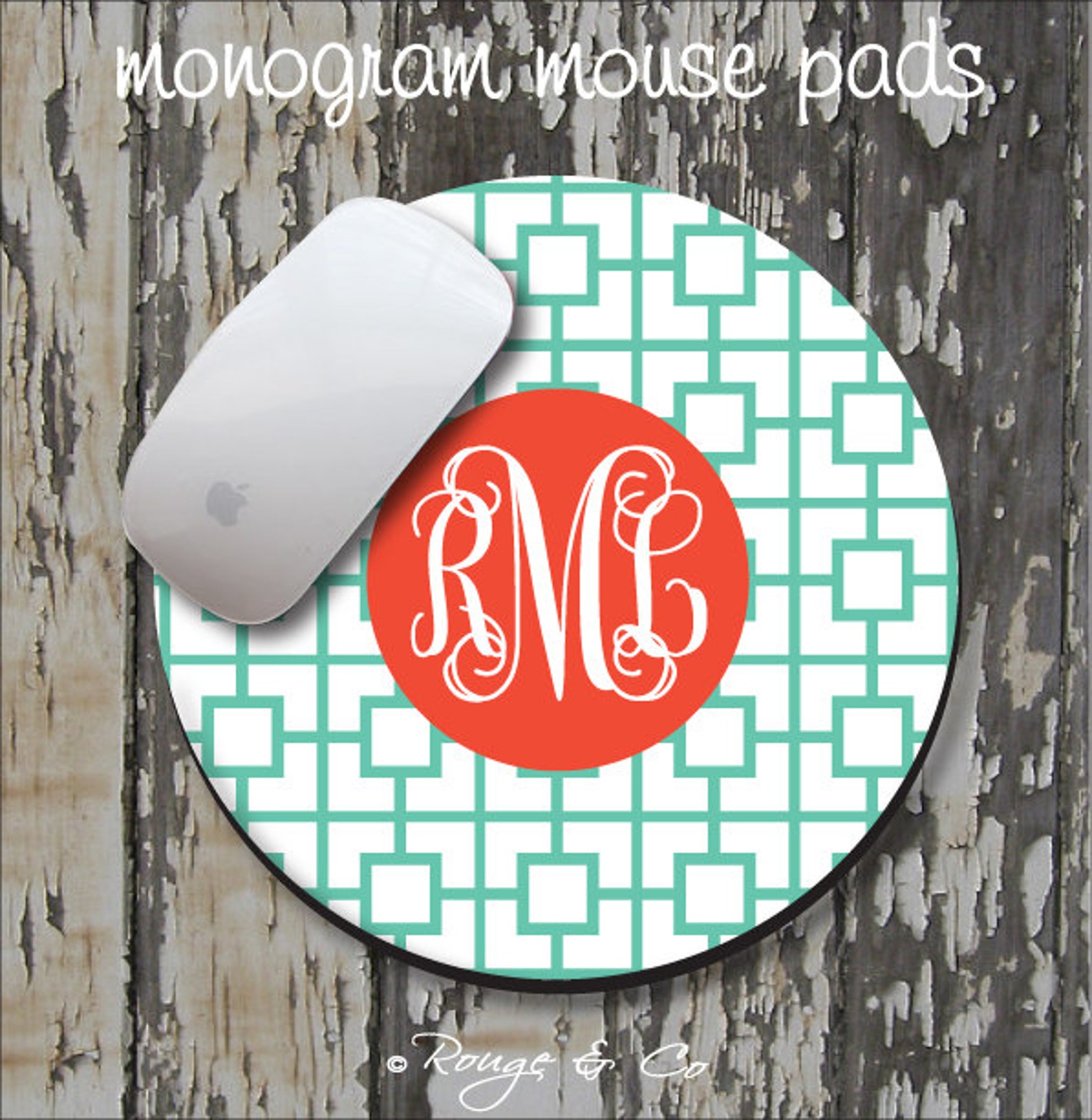 Personalized Mouse Pad Custom Name Mouse Pad Squares Reverse Etsy