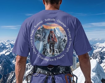 Crampons hiking shirt, mountaineer shirt gift, ice ax shirt design, summit Mountain - Organic Oversize Shirt