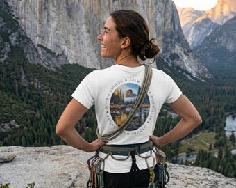 Mountain Outdoor Hiking Ladies Shirt, Hiking Gift, Mountain Gift - Fitted Ladies Organic Shirt, Front & back Print, Hiking Shirt Capricorn