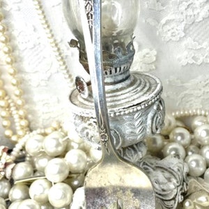 Antique Silver Meat Serving Fork Primrose