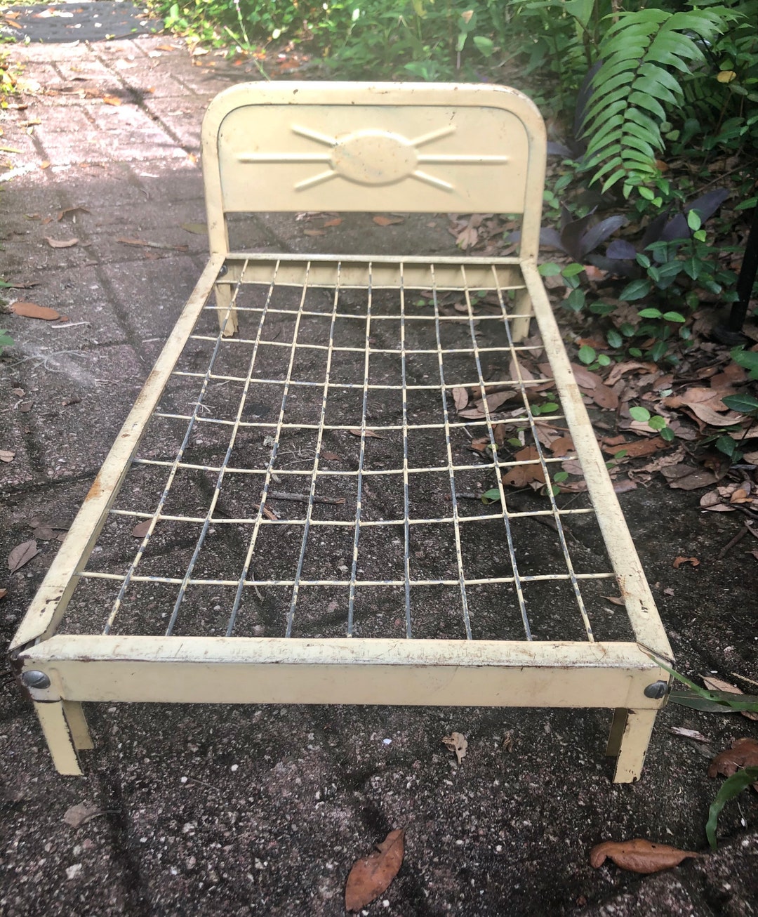 Antique Iron Doll Bedpet BED magazine Holderwall Shelfold Etsy