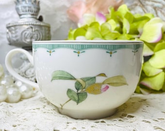 Gracia White Rose Teacup Pink Rose Buds  Vintage