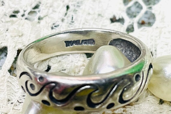 Sterling Silver Ocean Waves Ring   Beach Lover Ri… - image 4
