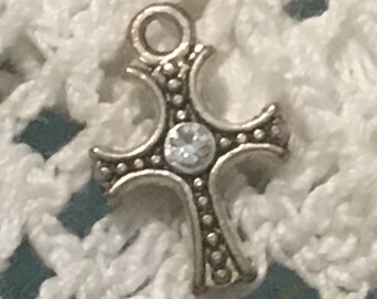 Cross Stick Pin, & Tiny Silver Cross pendant