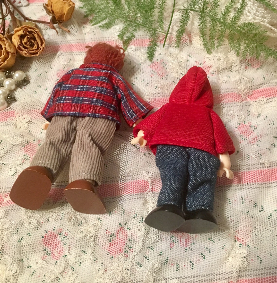 Doll House People Vintage Wood Doll House Dolls Etsy