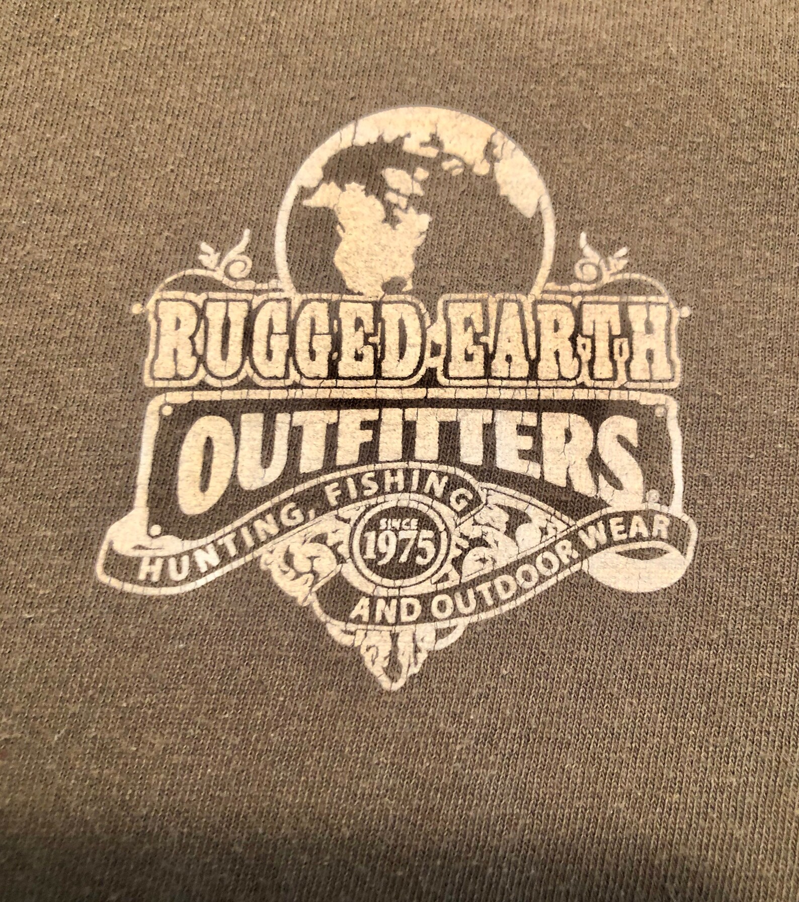 Vintage Rugged Earth Outfitters T Shirt Khaki Green size Etsy