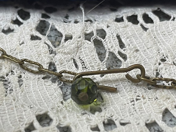 Gorgeous Antique Edwardian Green Necklace OOAK - image 6