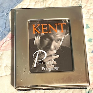 Tiny Rectangular Silver Plated Picture Frame ~ Easel Back , 2 1/2”  x 3” Vintage,  Kent Promotional NOS